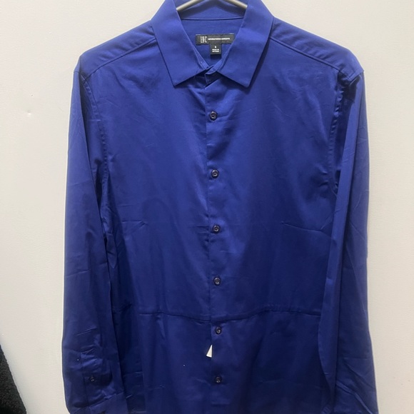 Royal blue long sleeve button down dress shirt - Picture 3 of 9